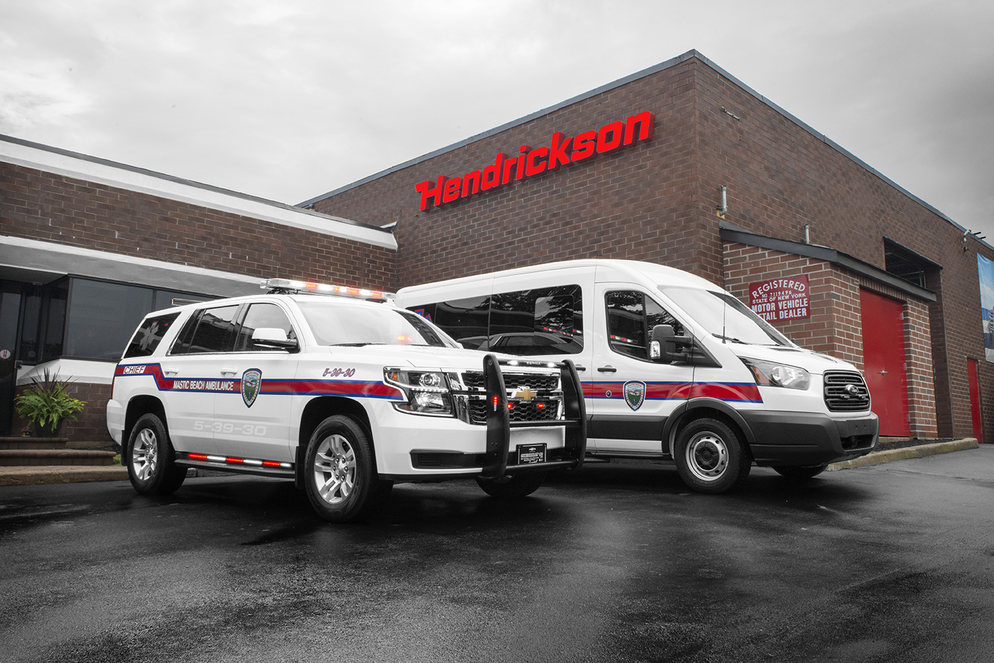 Mastic Beach Ambulance New Delivery of 2016 Chief and Transit Van